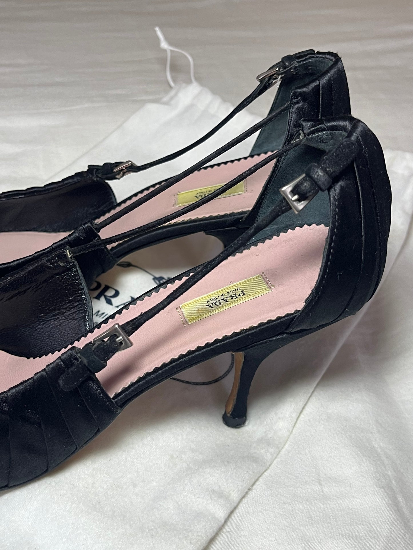 Vintage silk Prada heels